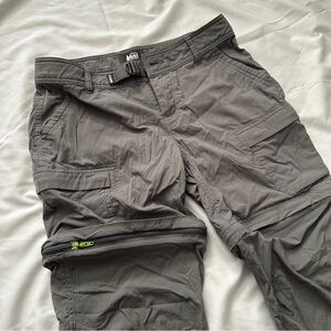 REI Charcoal Convertible Cargo Pants